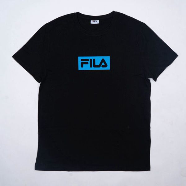 Camisetas Fila Mulher Pretas/Azuis - Fila Ali Oversized Portugal Lojas,WHPA-84751